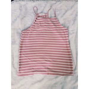 Mauve/pink striped top